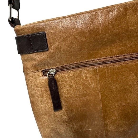 Danier Genuine Leather Medium Crossbody, Brown - Picture 10 of 14